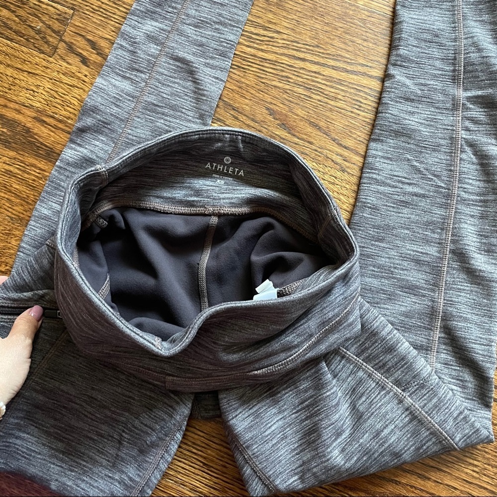 Athleta Cozy Drifter Brown Heather leggings - Picture 7 of 9